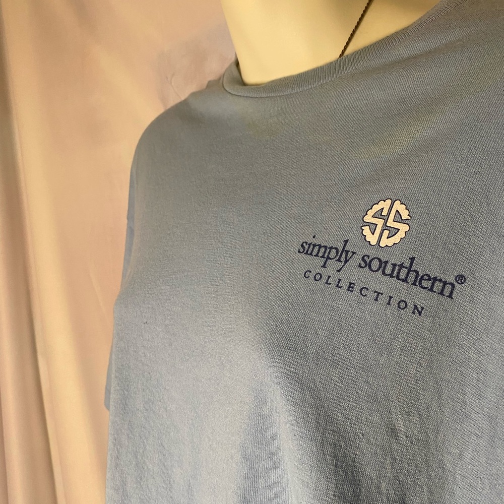 simply southern light blue tshirt